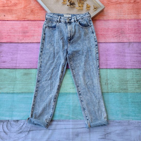 PacSun Acid Wash High Waist Cropped Mom Jeans 29 - Picture 4 of 12